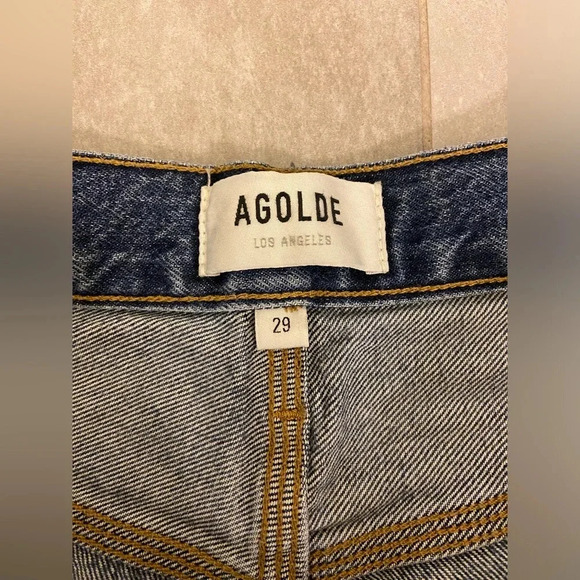 AGOLDE Magda Carpenter Jeans in Darkness Blue Size 29 - Picture 12 of 13